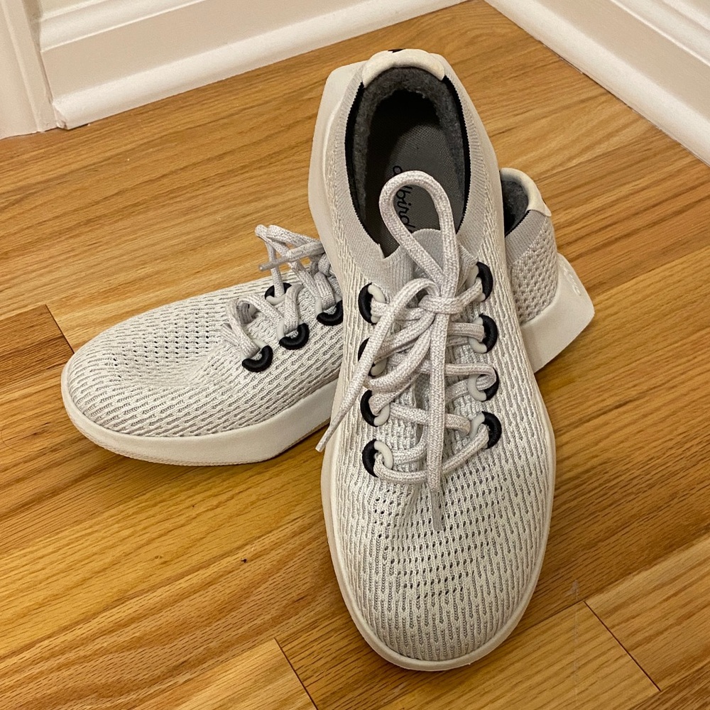 Allbirds White Knit Sneakers running